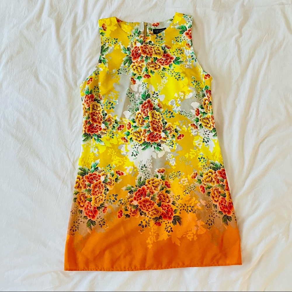 Topshop Ombré Mini Shift Dress